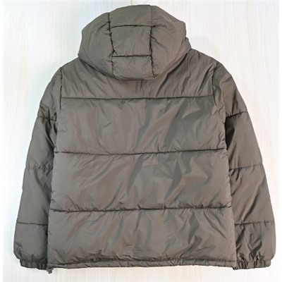 Мужская простая стеганая куртка с капюшоном PULL&BEA*R