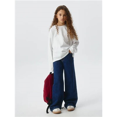 Хлопковый лонгслив для школы