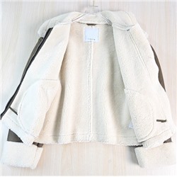 Женская ретро-куртка из толстой замши с искусственным мехом ZAR*A