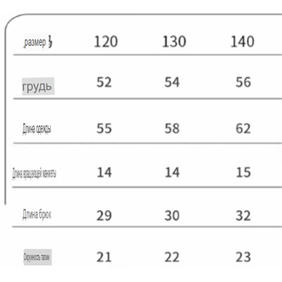 Летний костюм для девочек