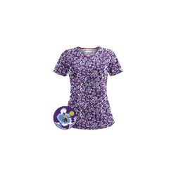 UA Passion Posies Grape Scrub Top