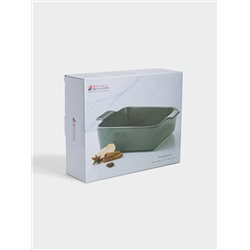 Форма для запекания, 24 см,  фарфор P, квадратная, серо-зеленая, Indulgence