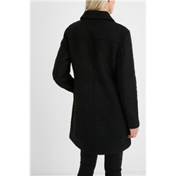 Abrigo 3/4 piel sintética rizada