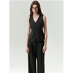 Однобортный жилет из вискозы и шерсти, GL102/misak