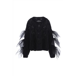 Jersey de lana y alpaca Negro