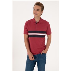 Erkek Regular Fit Vişne Polo Yaka Tişört