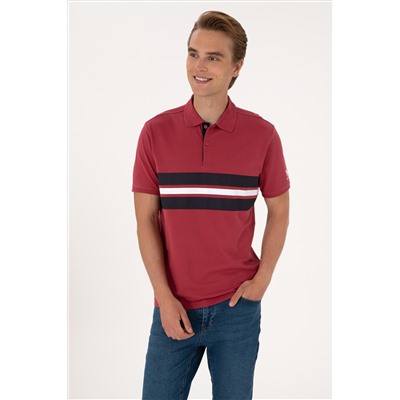 Erkek Regular Fit Vişne Polo Yaka Tişört