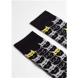 Kurze Herrensocken mit digitalem Batman-Print