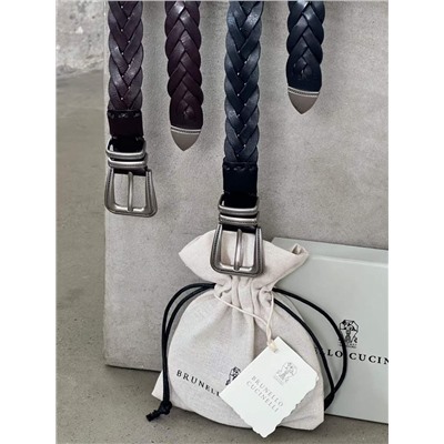 Эксклюзивный, модный плетеный ремень  Brunell*o Cucinell*i