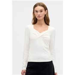 Twist-Front Sweetheart Top