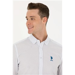 Erkek Saks Uzun Kollu Gömlek