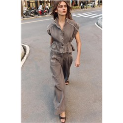 JEANS Z1975 WIDE LEG TIRO MEDIO PINZAS