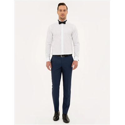 Beyaz Slim Fit Smokin Gömlek