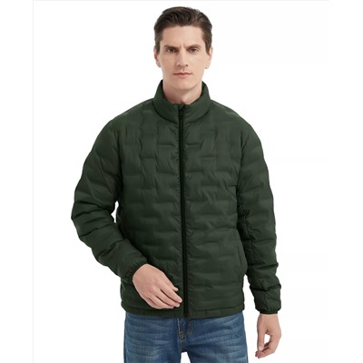 Hawke & Co. Men's Stand Collar Lightweight Warm Cube Jacket