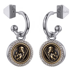 Серьги Ангел (кристаллы SW; античное серебро, античное золото), Есть комплект