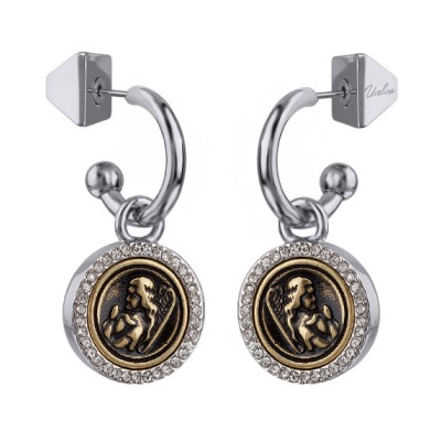 Серьги Ангел (кристаллы SW; античное серебро, античное золото), Есть комплект