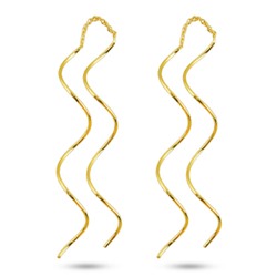 Серьги Паутина (покрытие золото), Есть комплект