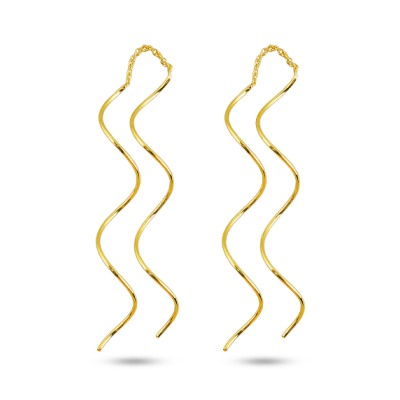 Серьги Паутина (покрытие золото), Есть комплект