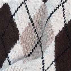 Свитер из шерстяной смеси с цветочным узором и ромбовидными полосками МО*КО