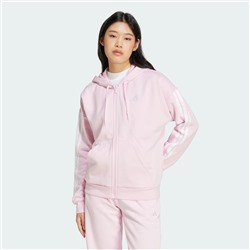 Essentials 3-Stripes Full-Zip Fleece Hoodie