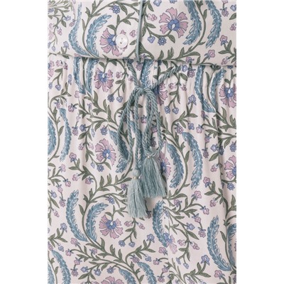 Pijama camisero largo flores verde