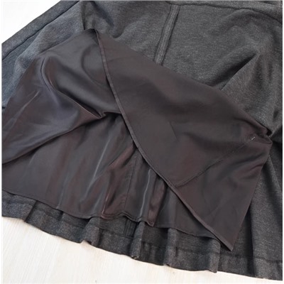 Женская  плиссированная натуральная твидовая юбка