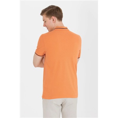 Erkek Kiremit Basic Polo Yaka Tişört