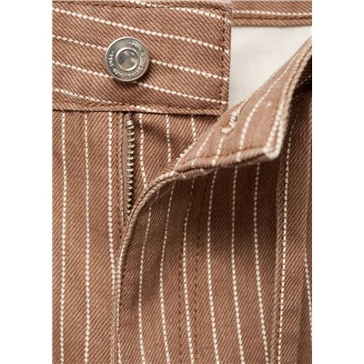 Jeans wideleg rayas tiro bajo cinturón