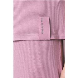 Pijama Capri textura waffle rosa