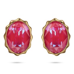 Пусеты Сияние (кристаллы SW фуксия хамелеон; покрытие золото), Есть комплект