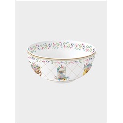 Салатник, 15х8 см, 600 мл, фарфор P, белый, Кролики и цыплята, Spring Bloom