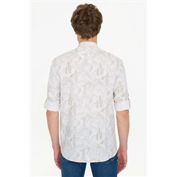 Erkek Haki Uzun Kollu Gömlek