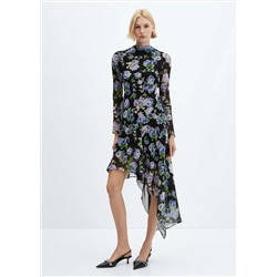 Vestido asimétrico flores