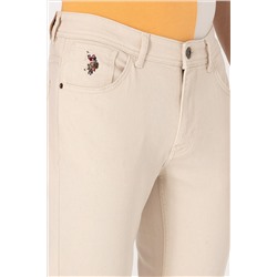 Erkek Bej Slim Fit Jean Pantolon