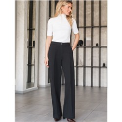 Прямые брюки из джерси на резинке сзади