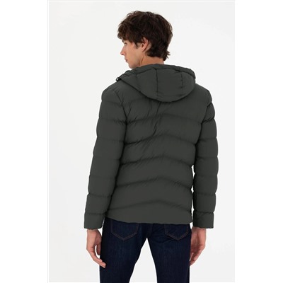 Erkek Haki Deri Ceket