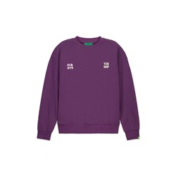 Sudadera felpa algodón morada
