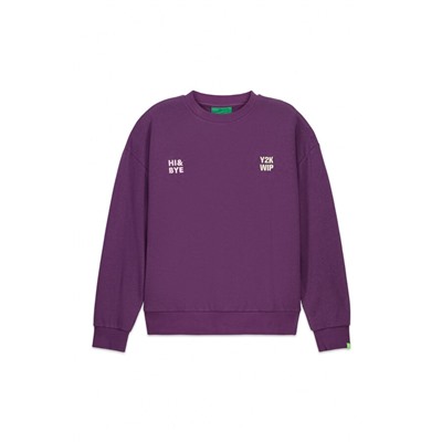 Sudadera felpa algodón morada