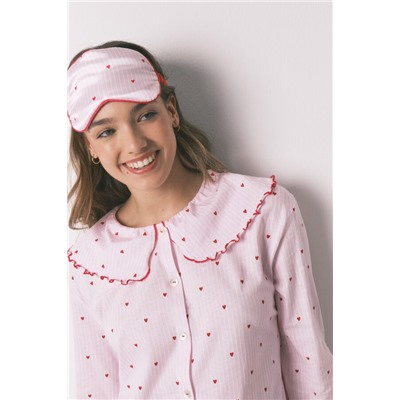 Antifaz dormir rayas y corazones