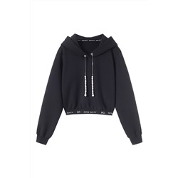 Sudadera corta Negro