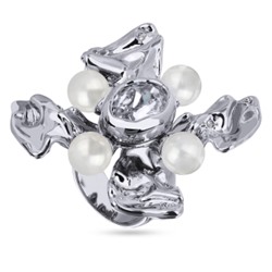 Кольцо Грациоза (кристаллы SW белые, Майорка; покрытие родий), Есть комплект