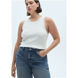 Jeans Blanca rectos crop
