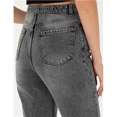 Antrasit Mom High Waist Fit Jean Pantolon