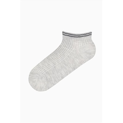 Penti Mixed Pattern Siyah Gri 5li Patik Çorap