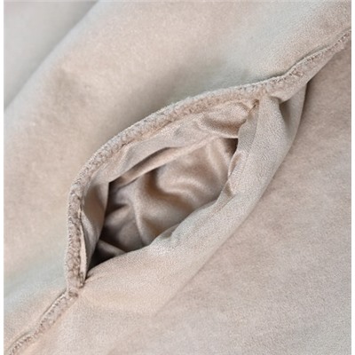 Женское свободное повседневное замшевое пальто на флисовой подкладке