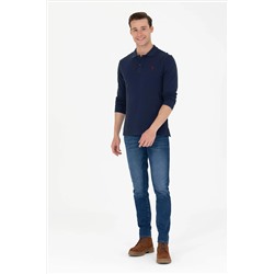Erkek Lacivert Basic Sweatshirt