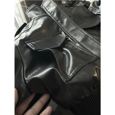 Женская кожаная куртка в ретро стиле ЗАР*А