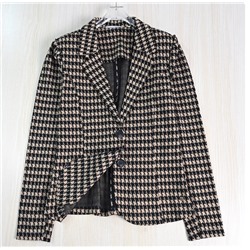 Женский мягкий, эластичный пиджак с рисунком «гусиная лапка»