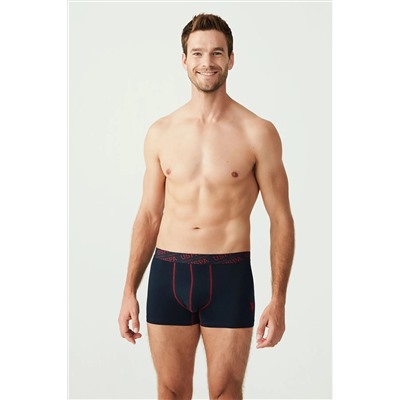 U.S. Polo Assn. USPA Baskılı, Pamuklu ve Likralı Erkek 3'lü Boxer Seti 80336