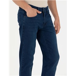 Lacivert Straight Fit Jean Pantolon